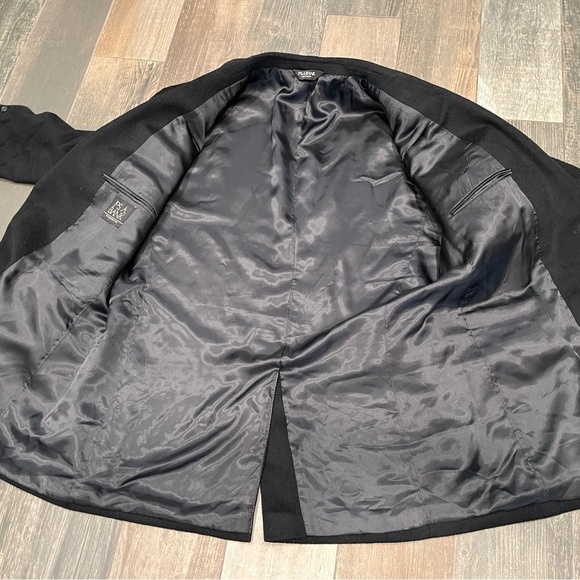 Jos A Bank Mens Camel Hair Blazer 44R Solid Black Jacket Sport Coat $450 - Picture 9 of 11